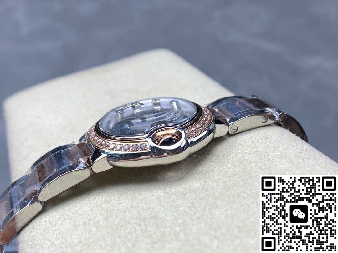 Cartier Blue Balloon W3BB0025 AF Factory with Diamond Hour Markers