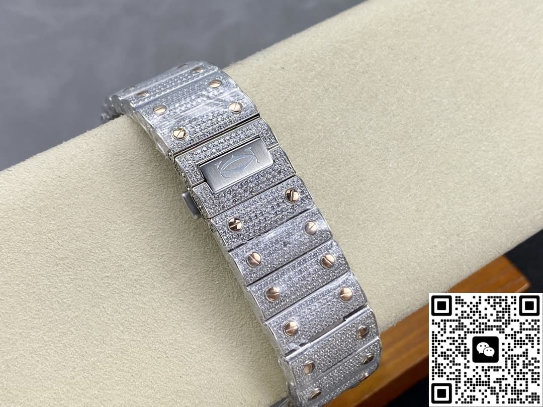 Cartier Santos W2SA0020 AMG factory blue dial