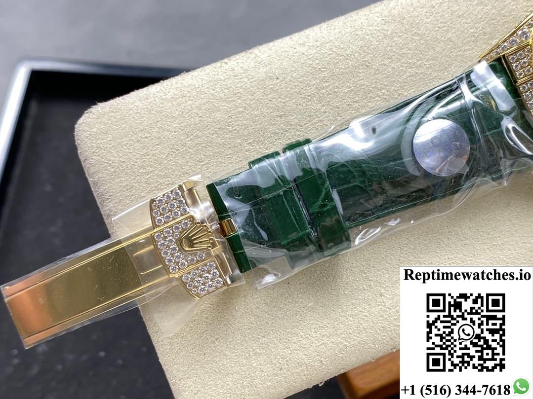 Rolex Oyster Perpetual 128455TBR 8+ Factory Diamond Bezel