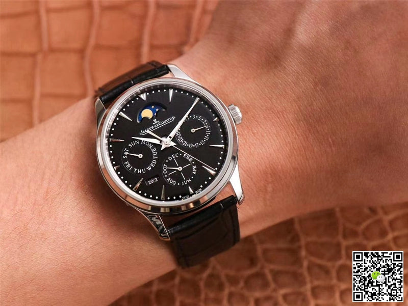 Jaeger-LeCoultre Master Ultra Thin Moon Perpetual Calendar 1308470 V9 Factory Black Dial