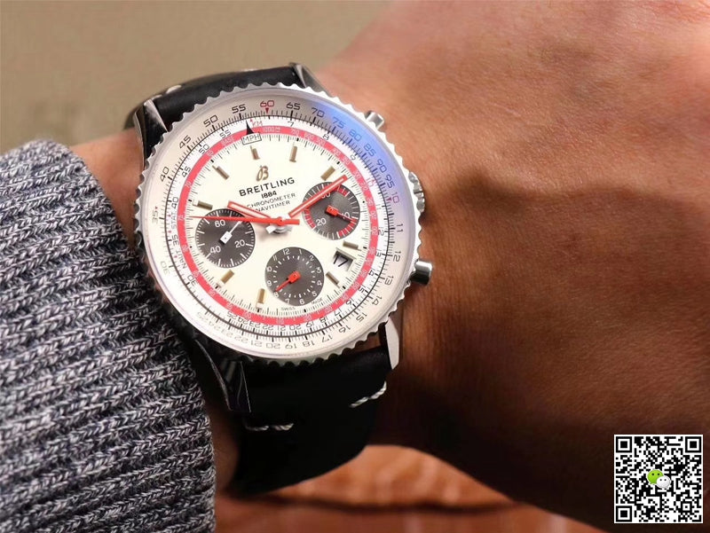 Breitling Navitimer 1 B01 Chronograph 43 TWA Edition AB01219A1G1X1 V9 Factory Silver Dial
