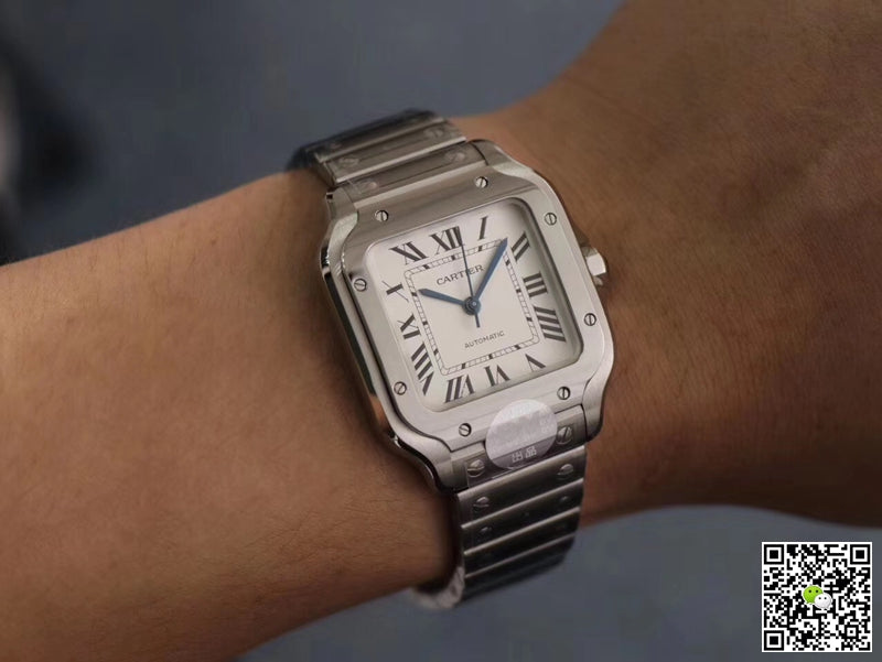 Cartier Santos WSSA0029 BV Factory Silver White Dial