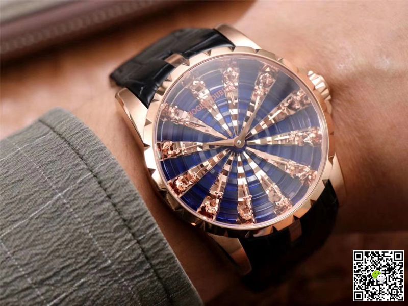 Roger Dubuis Excalibur RDDBEX0684 ZZ Factory Rose Gold Blue Dial