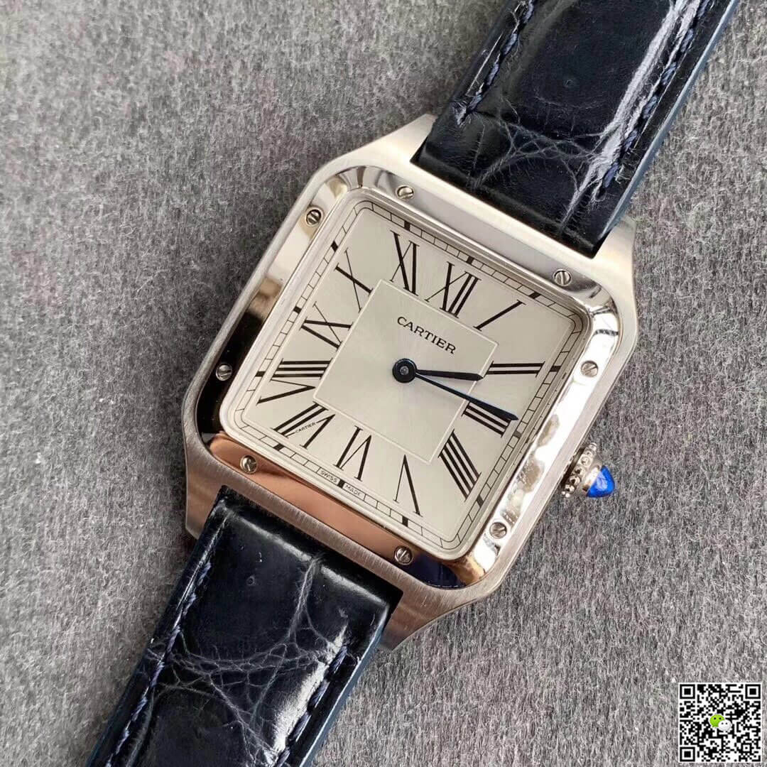 Cartier Santos WSSA0022 Blue Cowhide Strap