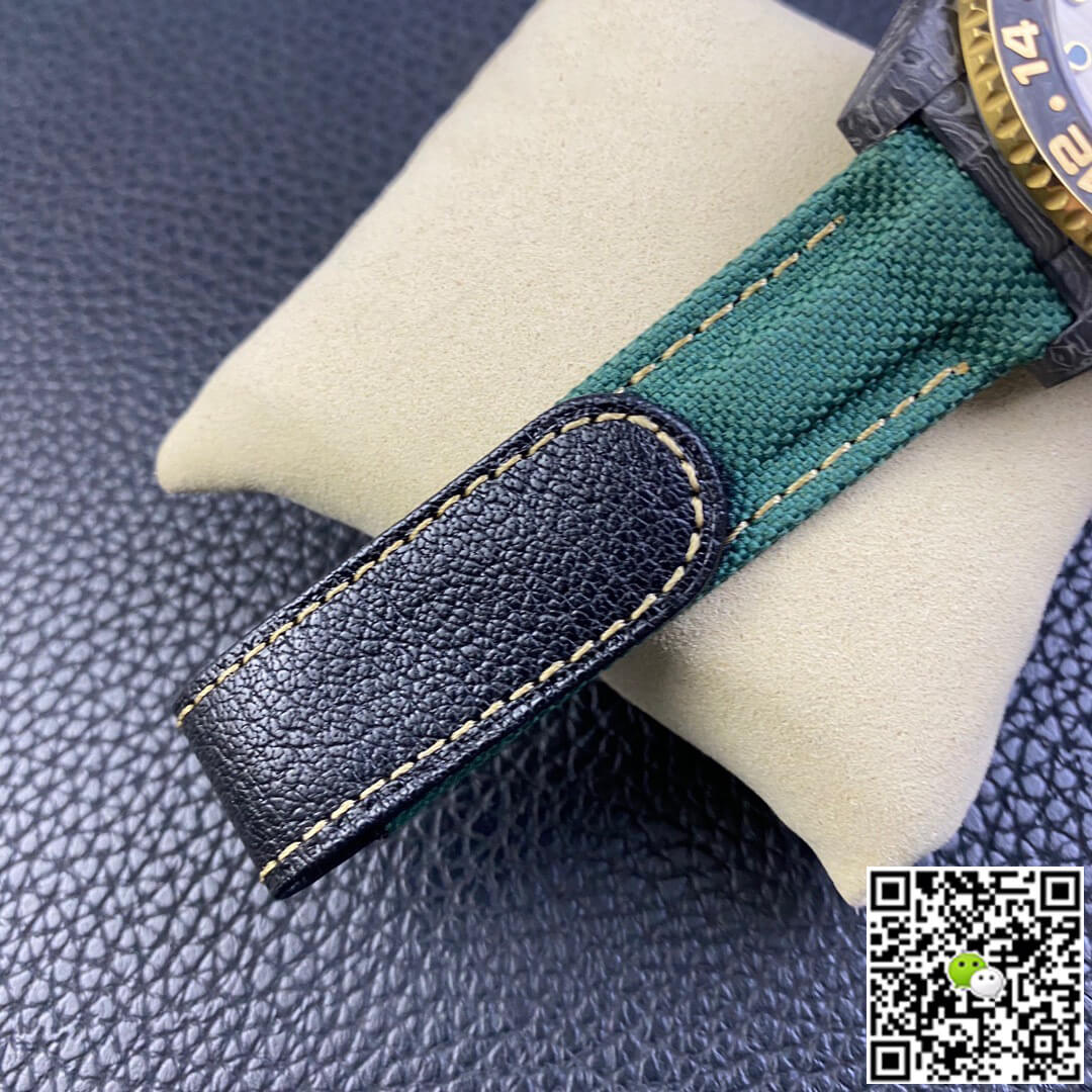 Rolex GMT-MASTER II Diw Carbon Fiber Case Green Fabric Strap