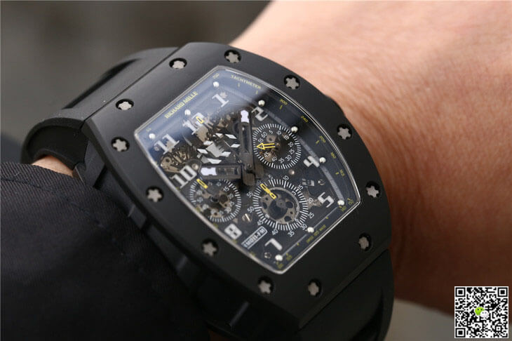 Richard Mille RM-011 KV Factory Carbon Fiber Black Strap