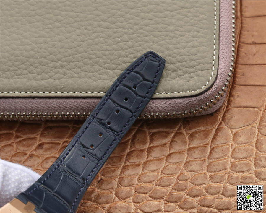 Audemars Piguet Royal Oak 15400 OM Factory Blue Dial Leather Strap