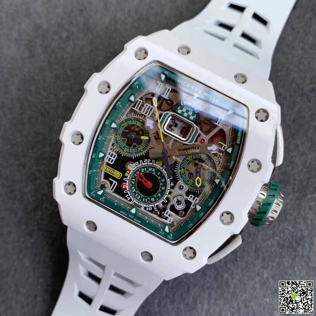 Richard Mille RM011-03 KV Factory Ceramic White Strap