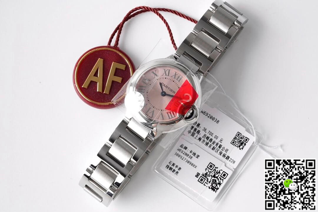 Ballon Bleu De Cartier Quartz 28MM W6920038 AF Factory Pink Dial