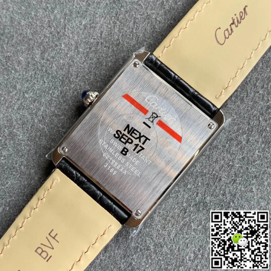 Cartier Tank K11 Factory Black Leather Strap