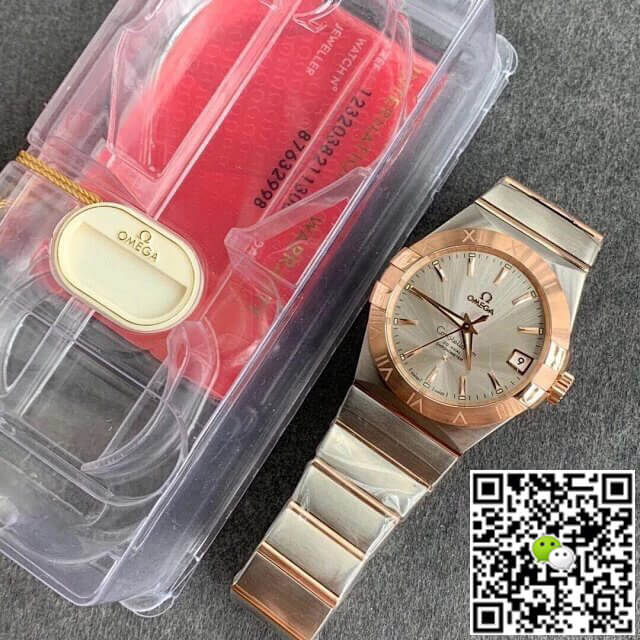 Omega Constellation 123.20.38.21.02.001 VS Factory Gold Bezel