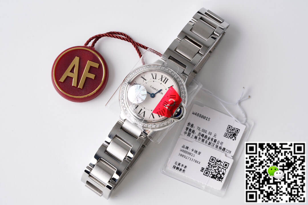 Ballon Bleu De Cartier 28MM W4BB0015 AF Factory Diamond-set Bezel