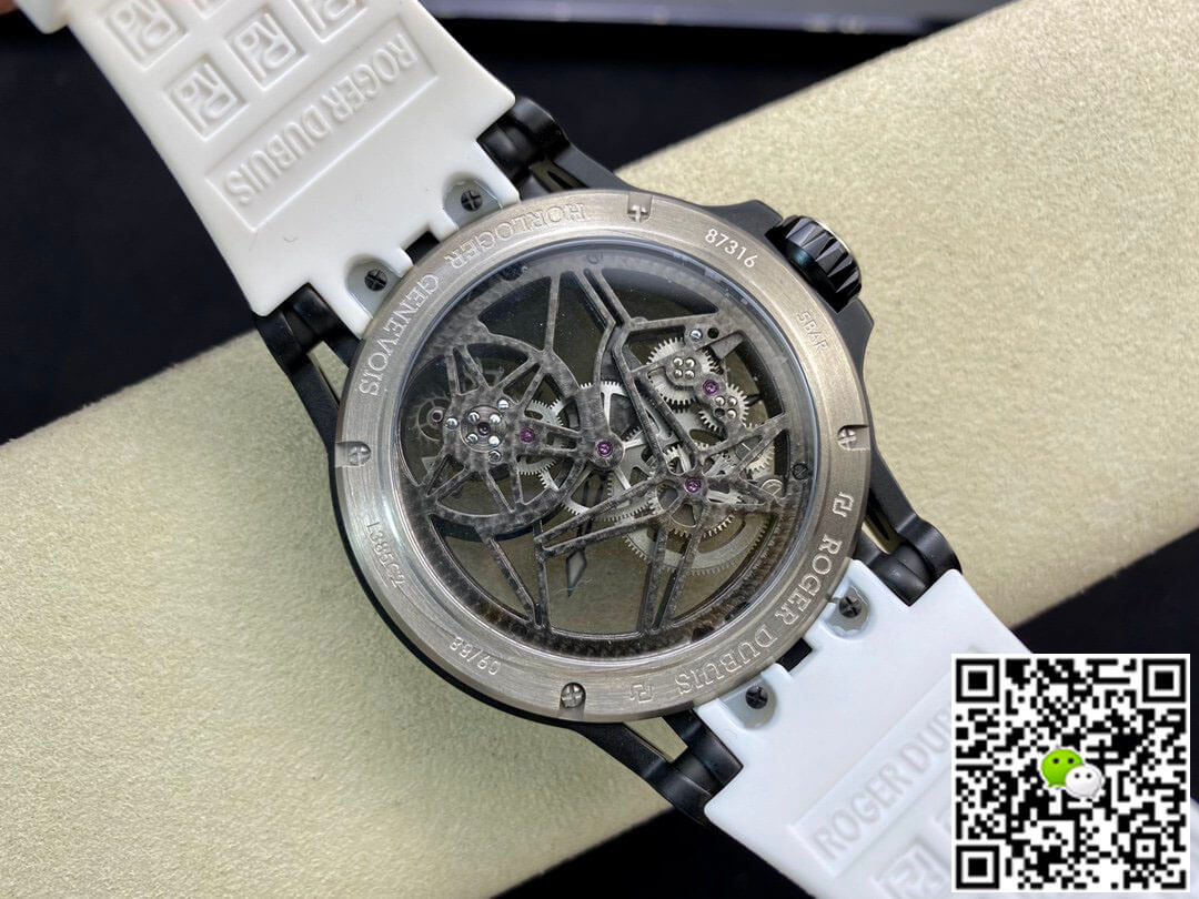 Roger Dubuis Excalibur RDDBEX0549 BBR Factory Tourbillon White Strap