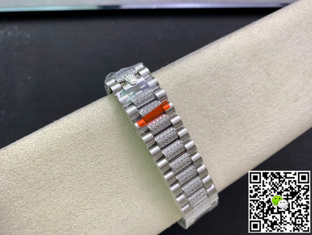 Rolex Day Date M128349RBR-0026 EW Factory Diamond-Set Bezel