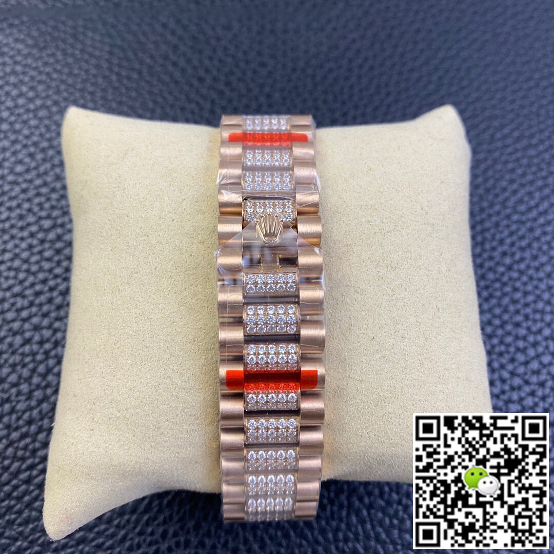 Rolex Day Date M128345rbr-0041 EW Factory Diamond Strap