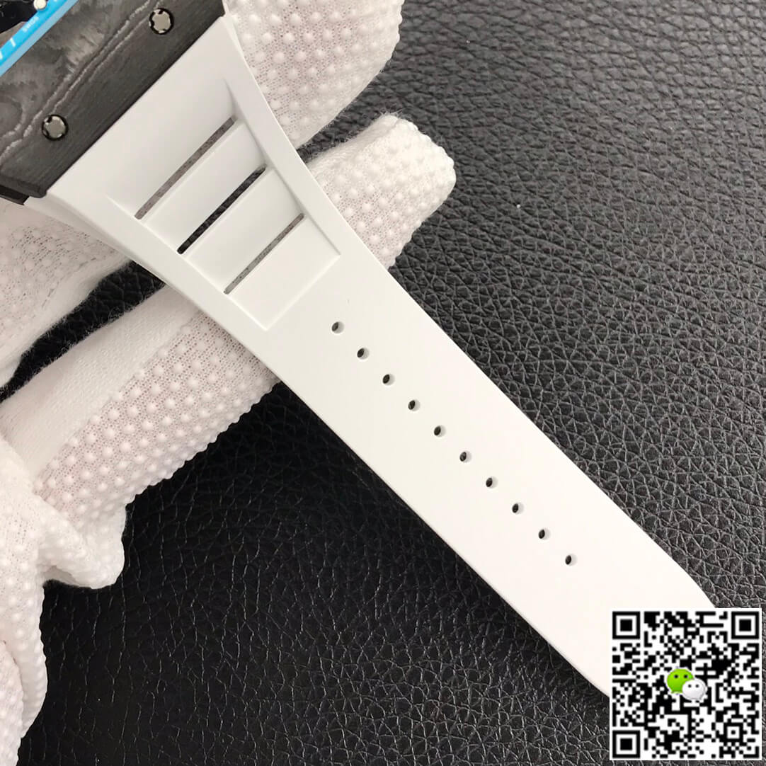 Richard Mille RM055 ZF Factory White Rubber Strap