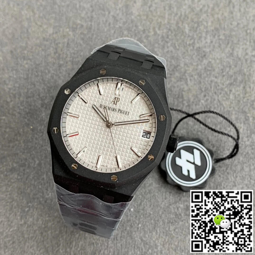 Audemars Piguet Royal Oak 15500 DLC Version ZF Factory Frosted White Dial