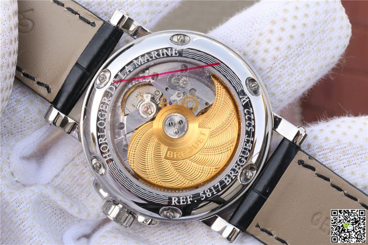 Breguet Marine 5817 Blue Dial Cowhide Strap