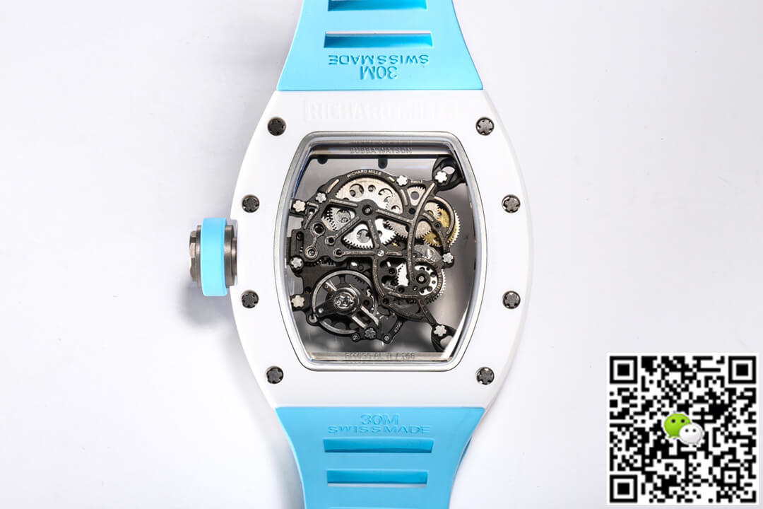 Richard Mille RM-055 BBR Factory Ceramic Case Blue Strap