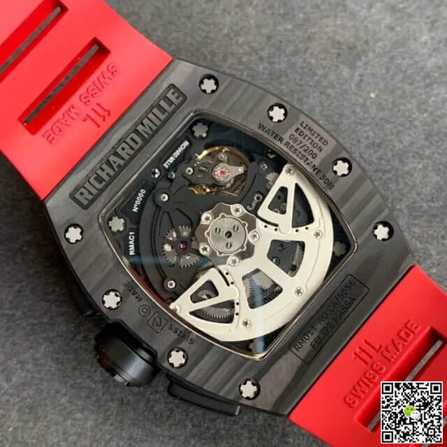 Richard Mille RM-011 KV Factory V2 Forged Carbon Case Rubber Strap