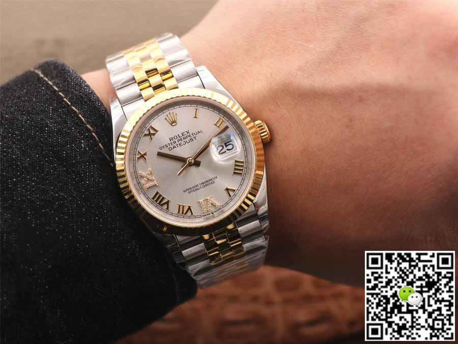 Rolex Datejust M126233-0031 EW Factory Yellow Gold Diamond Dial