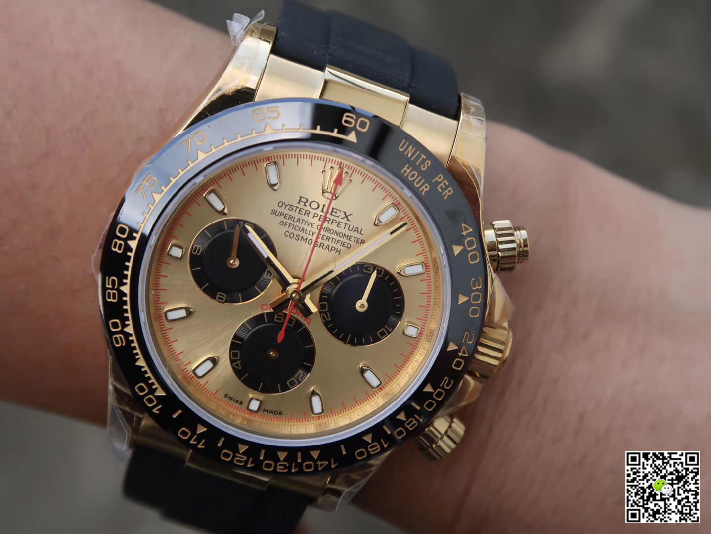 Rolex Daytona Cosmograph 116518ln JH Factory V6 Yellow Gold Black Chronograph