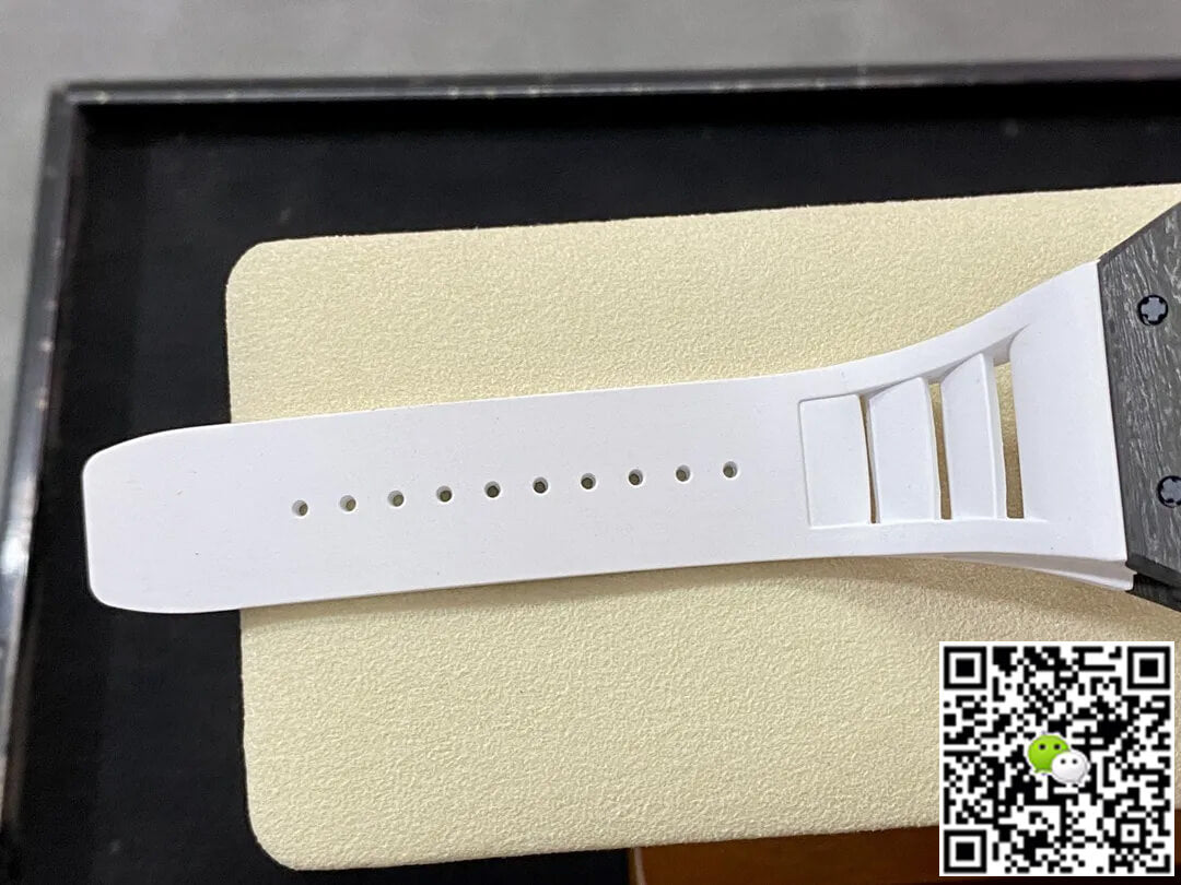 Richard Mille RM-055 BBR Factory Carbon Fiber White Strap