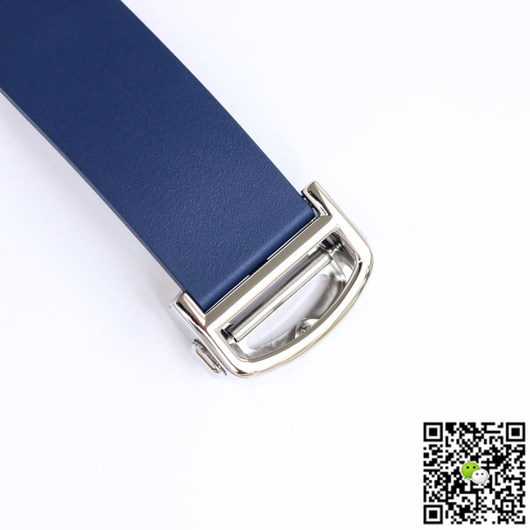 Santos De Cartier GF Factory Blue Rubber Strap