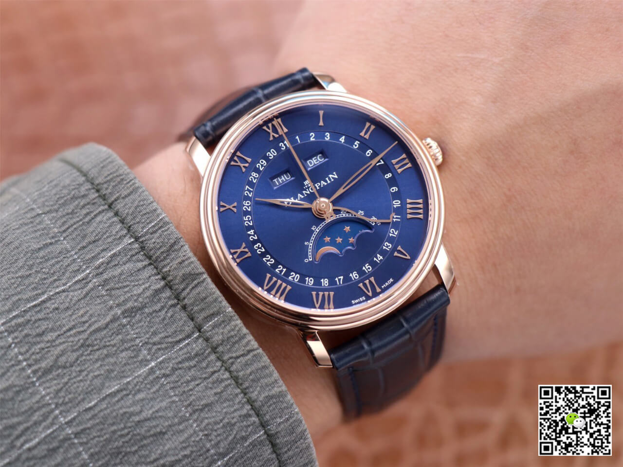 Blancpain Villeret 6654-3640-55 OM Factory V3 Blue Dial
