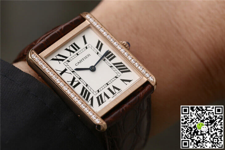 Cartier Tank WT200005 K11 Factory Rose Gold Diamonds