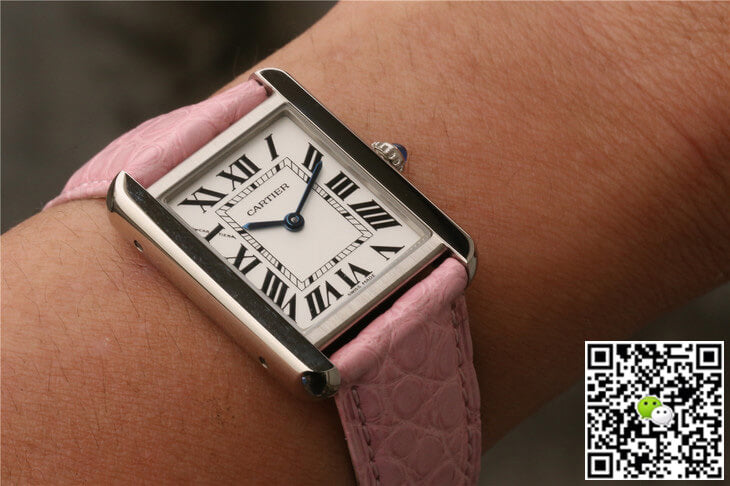 Cartier Tank Ladies Stainless Steel White Dial