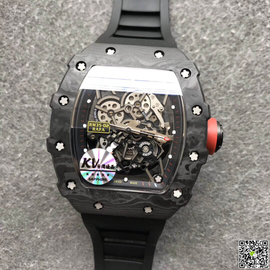 Richard Mille RM35-02 KV Factory V3 Carbon Fiber Black Strap