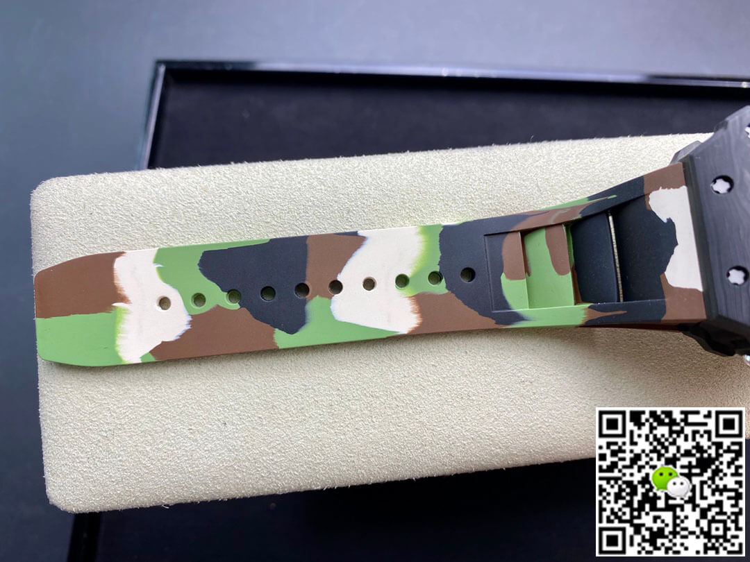 Richard Mille RM-011 KV Factory V2 Carbon Fiber Camo Rubber Strap