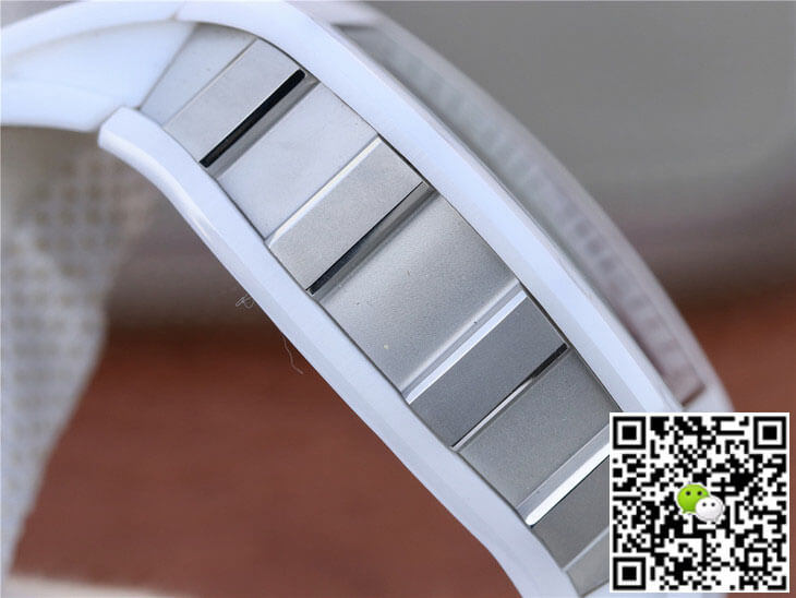 Richard Mille RM055 KV Factory White Rubber Strap