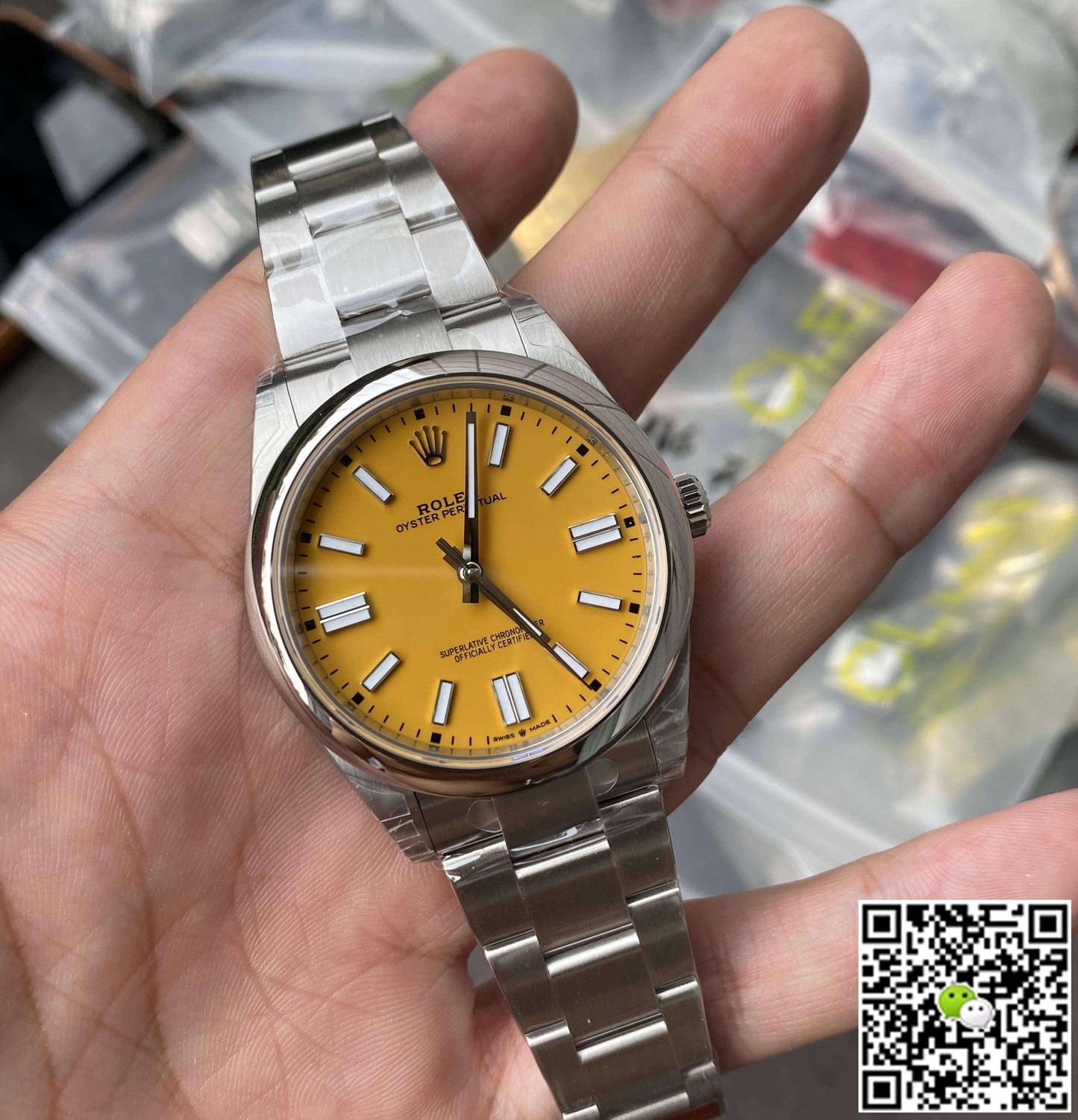 Rolex Oyster Perpetual 41MM M124300-0004 VS Factory Yellow Dial