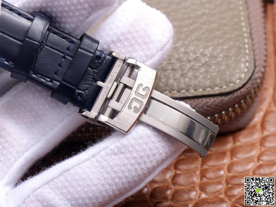 Glashutte Senator Moon Phase 1-36-04 V9 Factory Blue Leather Strap