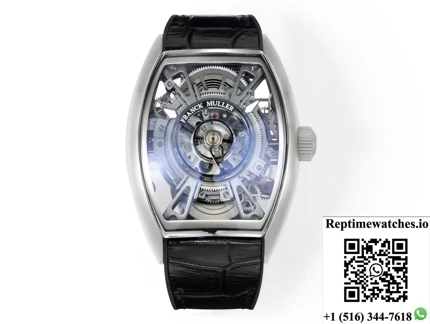 Franck Muller V45 NEW Factory Tourbillon Skeleton Dial