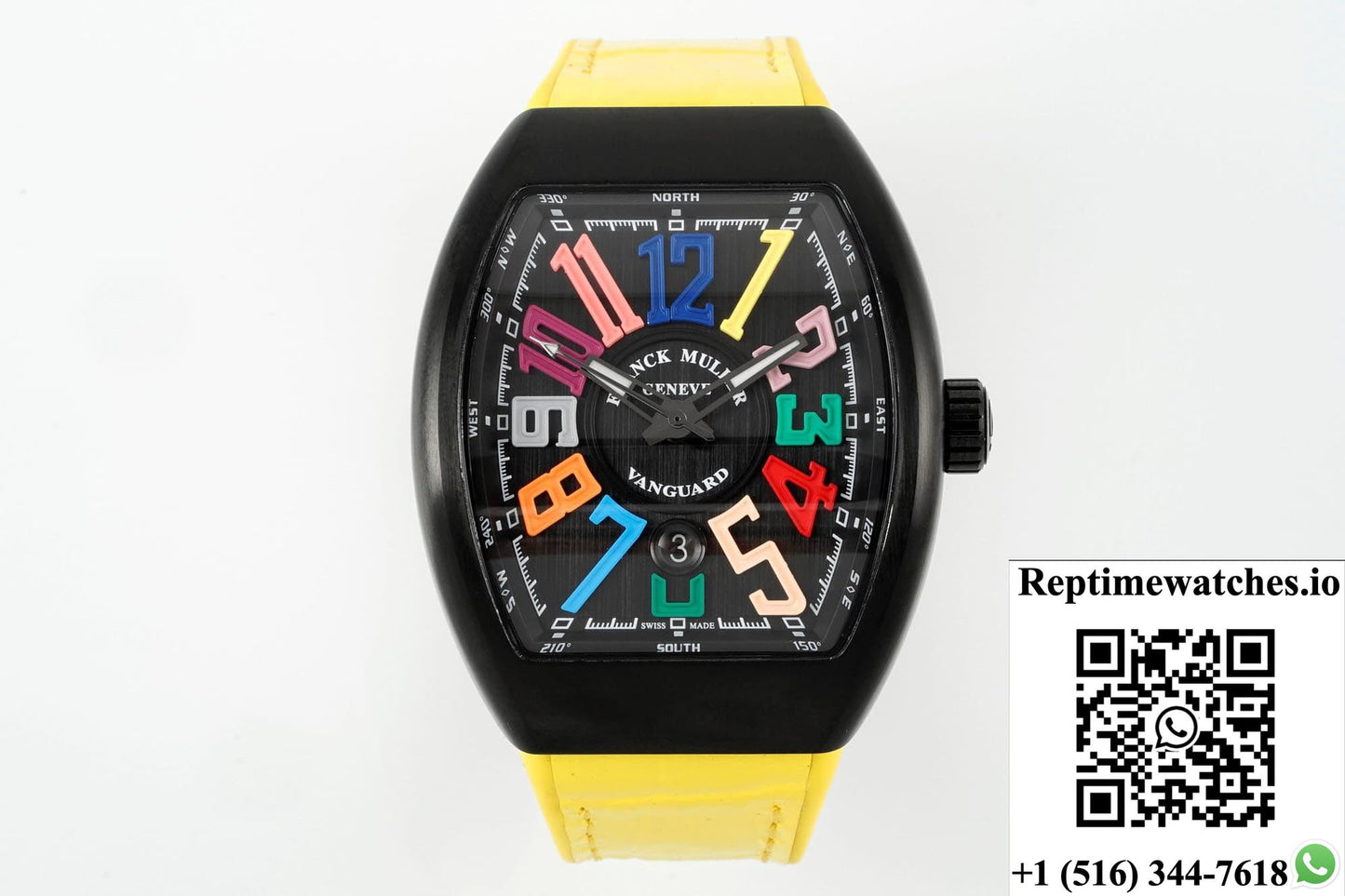 Franck Muller Vanguard ABF factory yellow strap