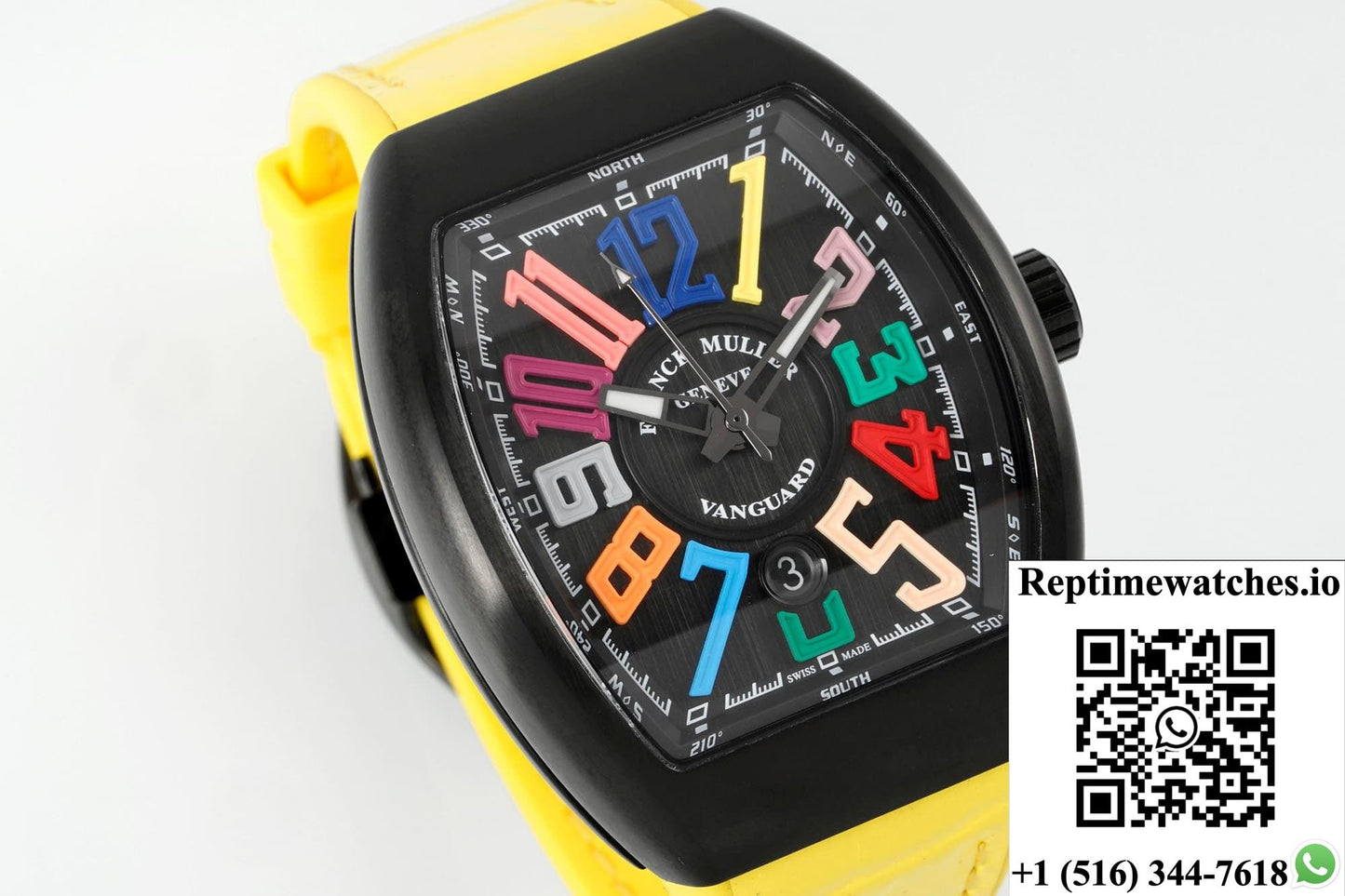 Franck Muller Vanguard ABF factory yellow strap