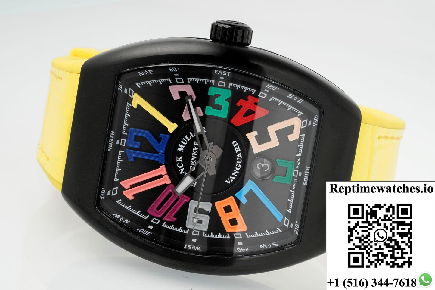 Franck Muller Vanguard ABF factory yellow strap