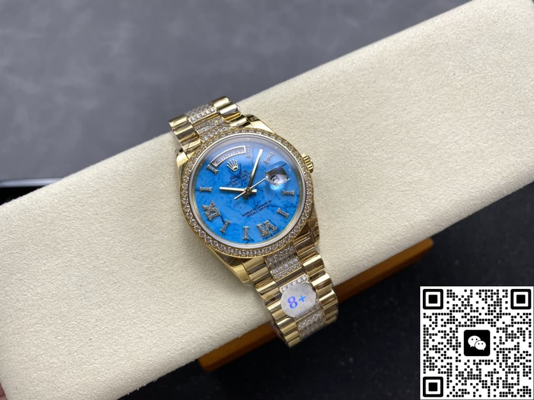 Rolex Day-Date M128348RBR-0038 8+ Factory Diamond Hour Markers