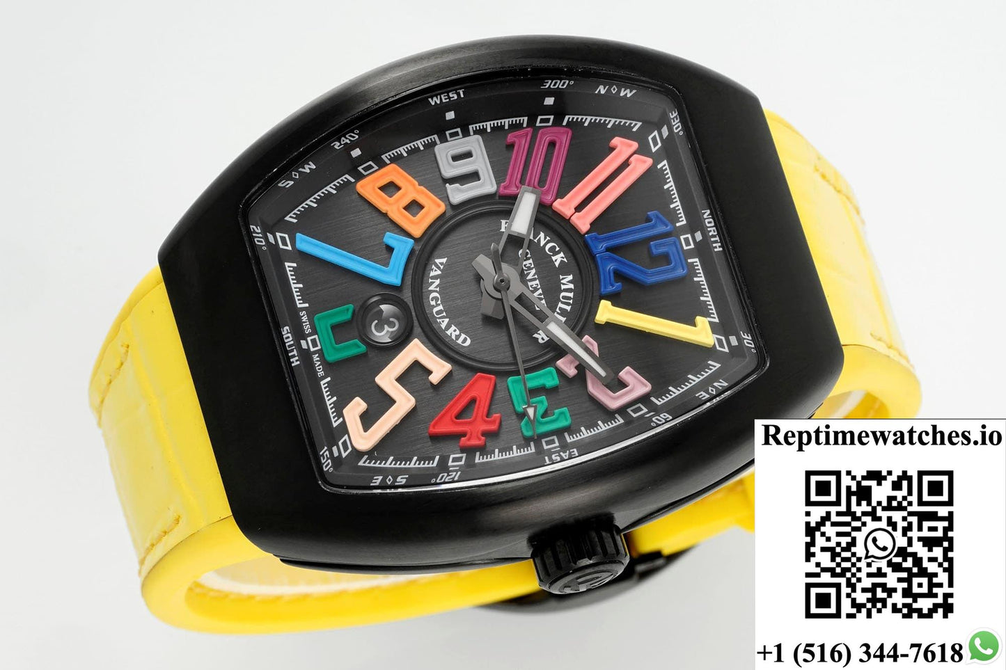 Franck Muller Vanguard ABF factory yellow strap