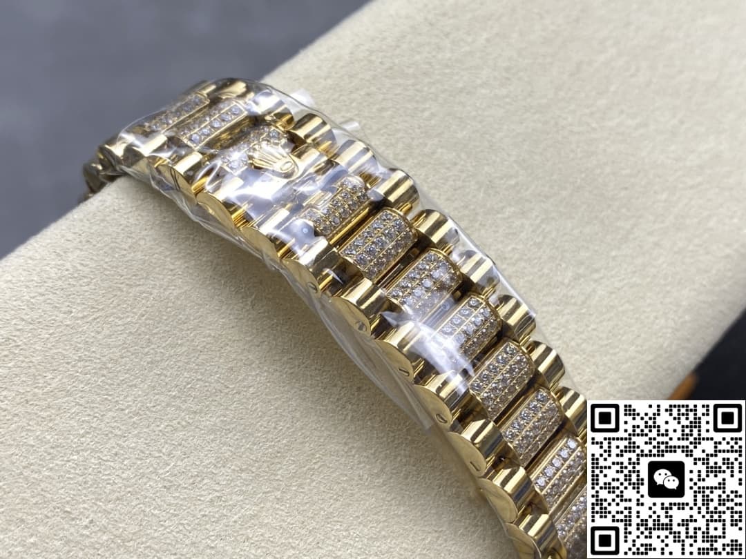Rolex Day-Date M128348RBR-0038 8+ Factory Diamond Hour Markers