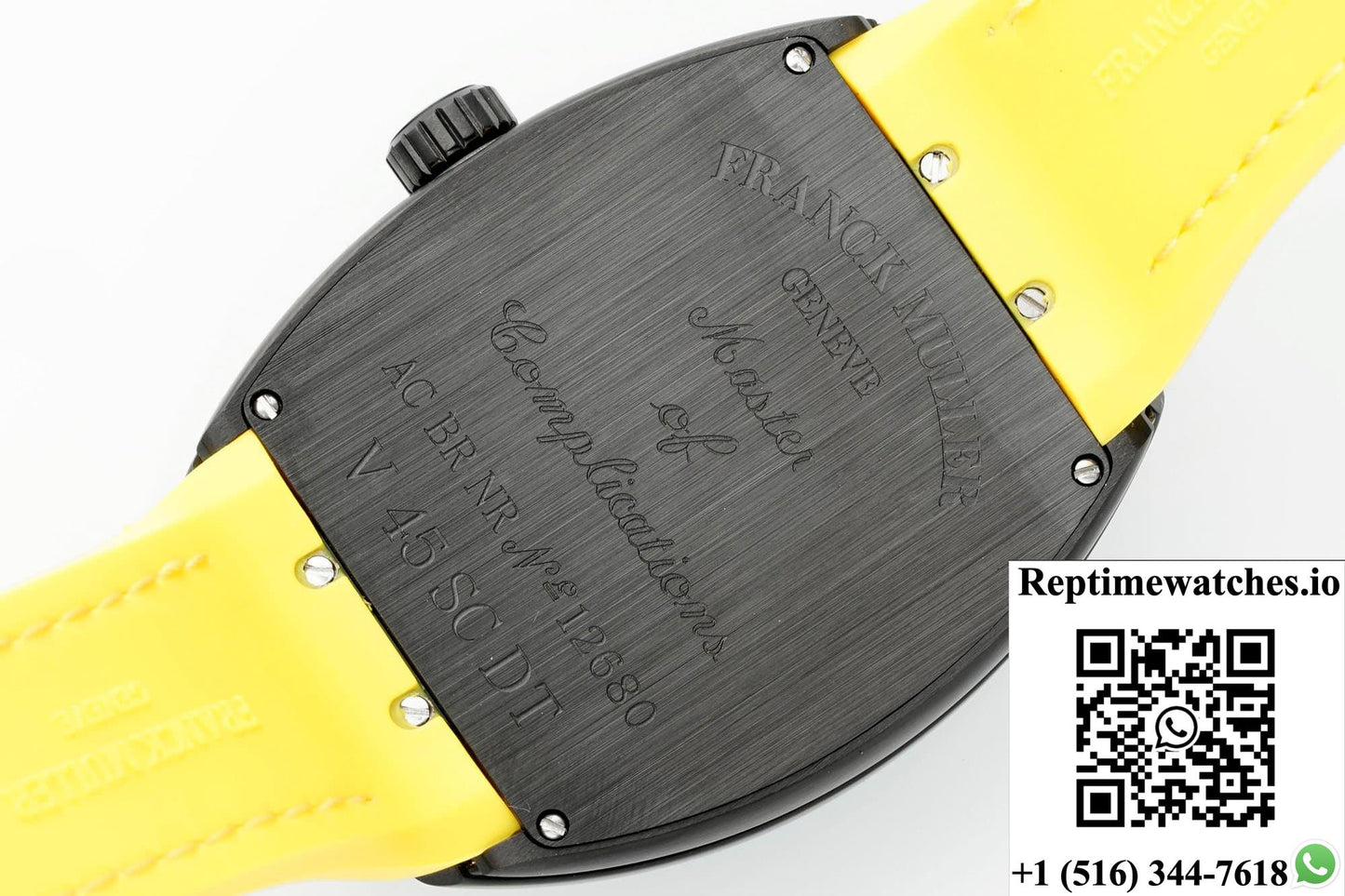 Franck Muller Vanguard ABF factory yellow strap
