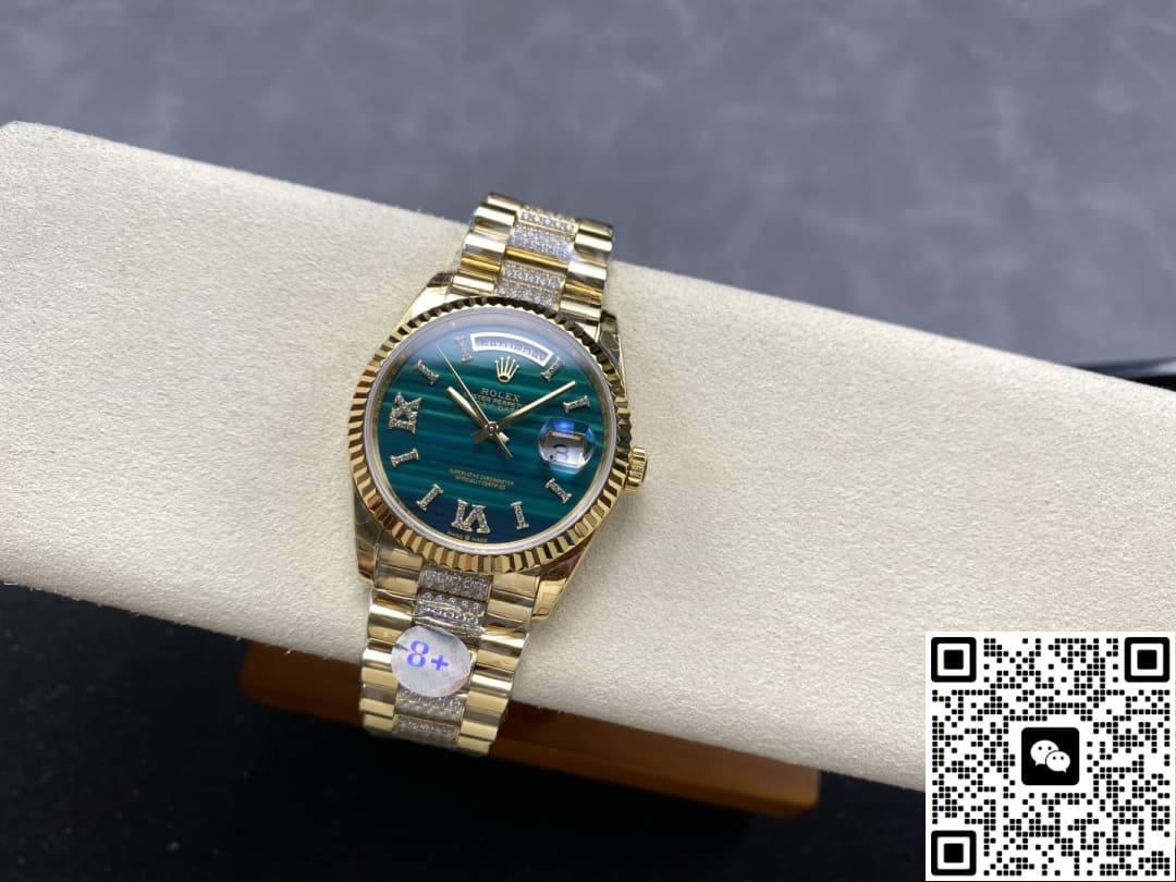 Rolex Day-Date 128238-0048 8+ Factory Malachite Dial