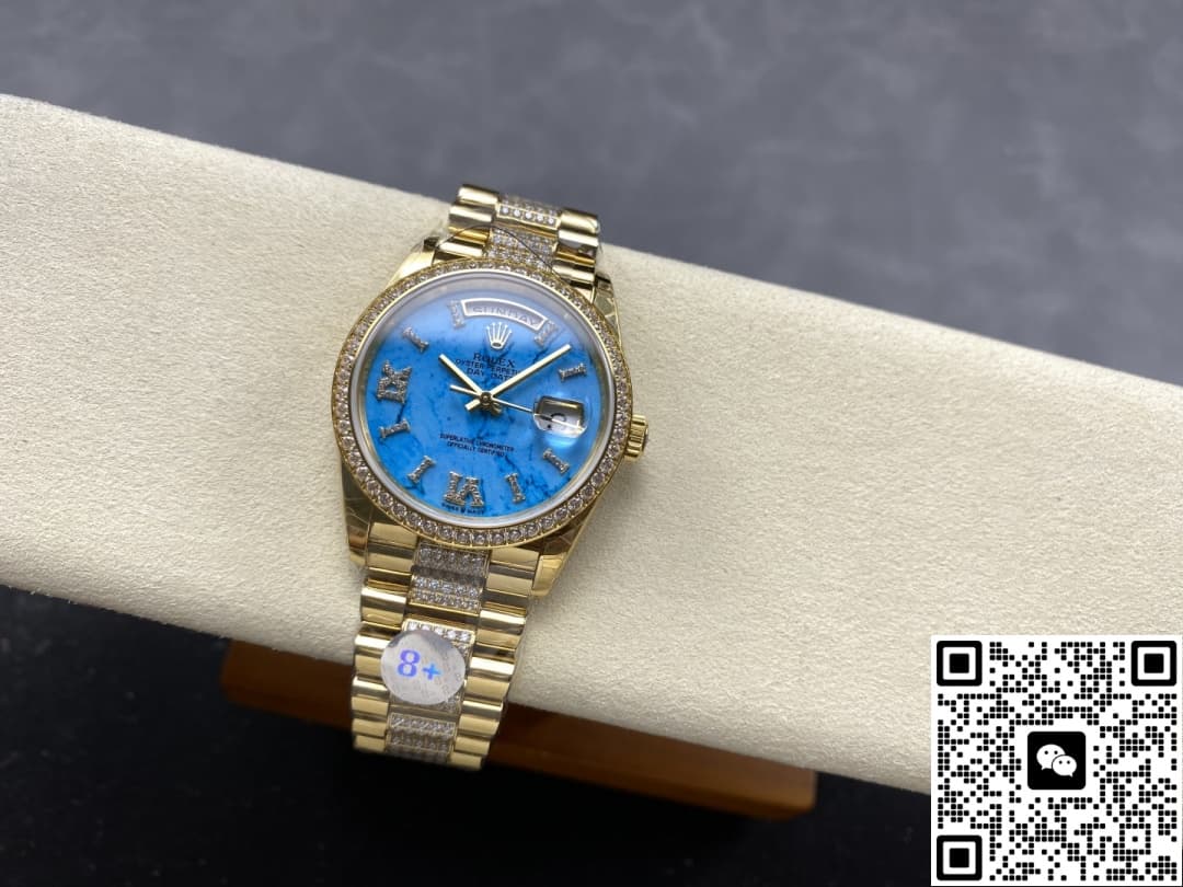 Rolex Day-Date M128348RBR-0038 8+ Factory Diamond Hour Markers