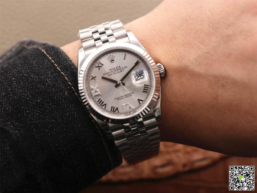 Rolex Datejust M126234-0029 EW Factory Diamond Silver Dial