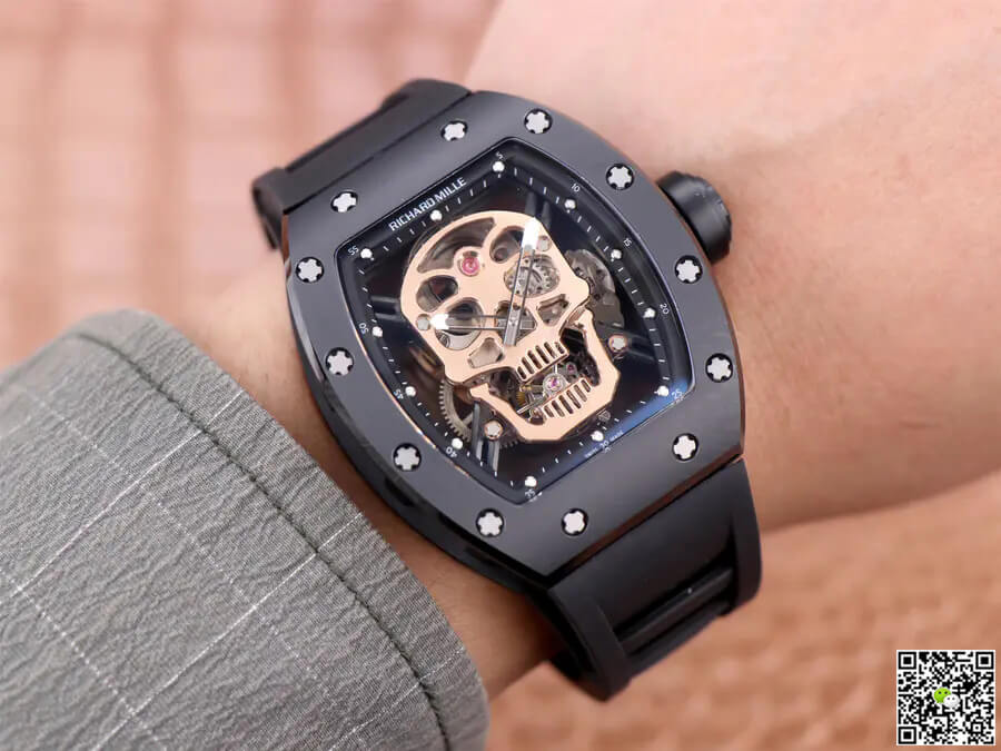 Richard Mille RM52-01 Tourbillon JB Factory Rose Gold Skull Dial