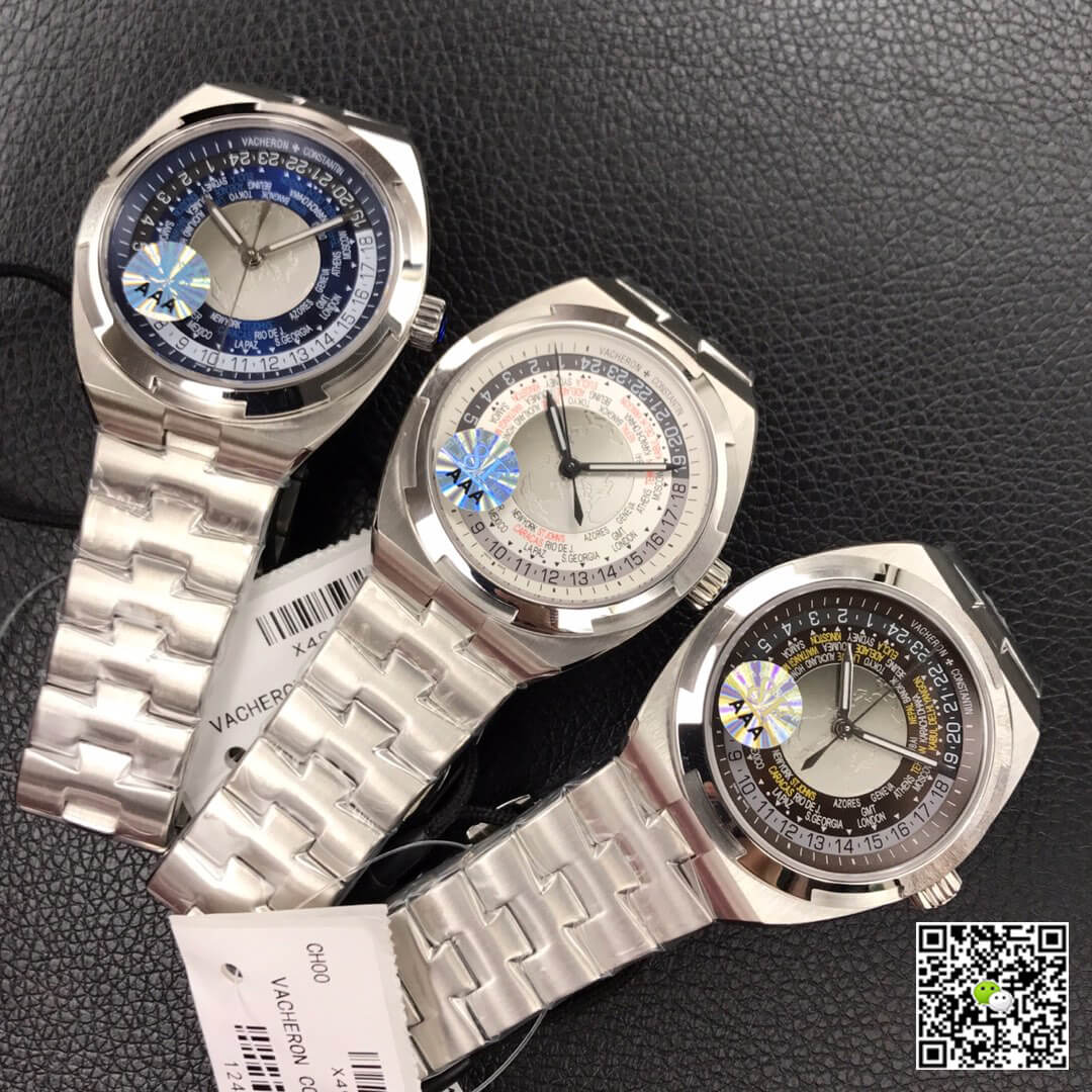 Vacheron Constantin Overseas 7700V/110A-B129 World Time 8F Factory Silver Gray Dial