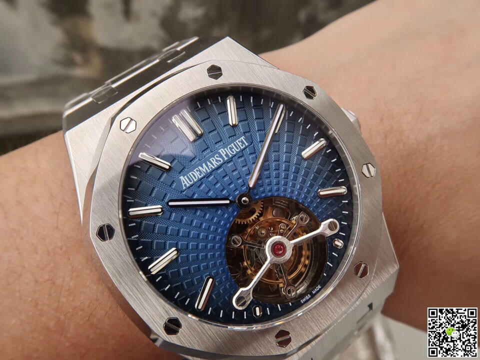 Audemars Piguet Royal Oak Tourbillon 26522TI.OO.1220TI.01 JF Factory Smoky Blue Dial